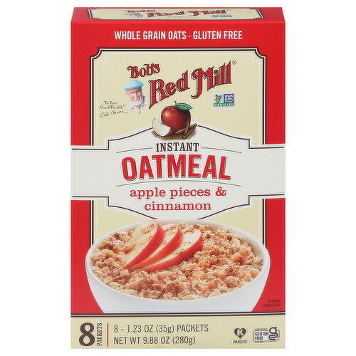 Bob's Red Mill Oatmeal, Instant, Apple Pieces & Cinnamon