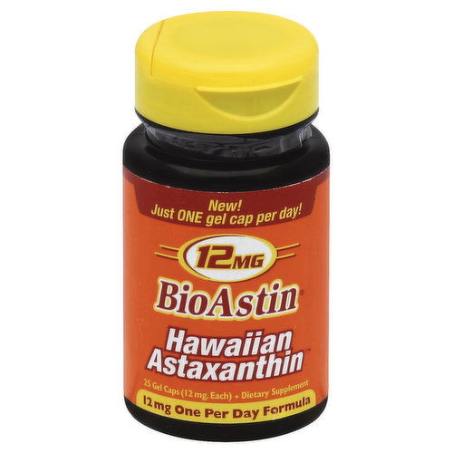 BioAstin Hawaiian Astaxanthin, 12 mg, Gel Caps