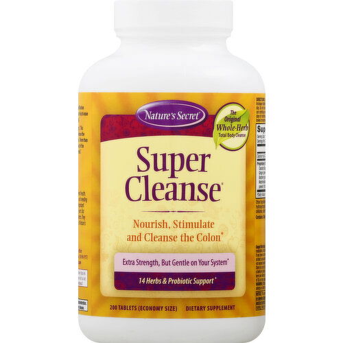 Natures Secret Super Cleanse, Tablets, Economy Size