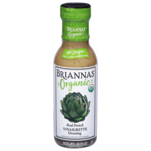 Briannas Organic Real French Vinaigrette Dressing - 10 Fluid Ounce