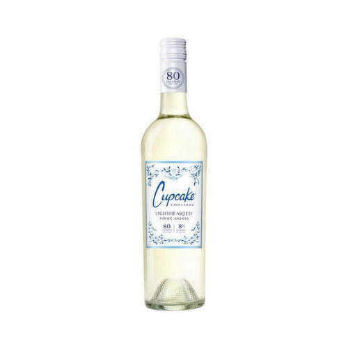 Cupcake Lighthearted Pinot Grigio California White Wine, 750 ml    