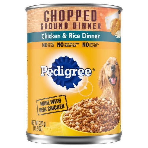 Pedigree Dog Food Chicken Rice Dinner Chopped Ground Dinner FRESH by Brookshire s