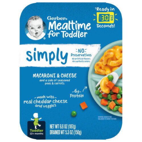 Gerber Macaroni & Cheese, Toddler (12+ Months), Simply