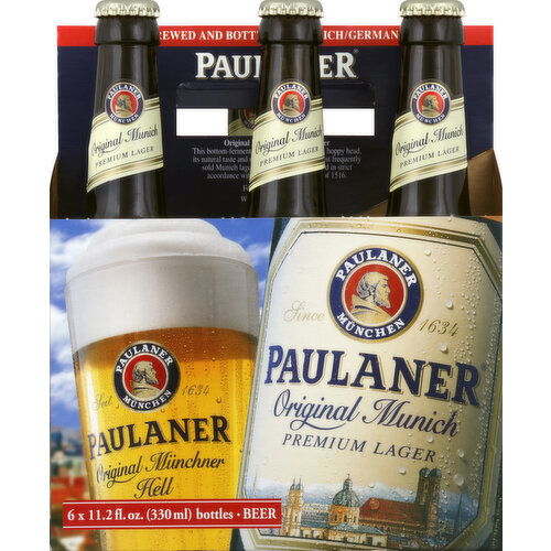 Paulaner Lager, Premium, Original Munich - 6 Each