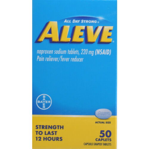 Aleve Pain Reliever/Fever Reducer, 220 mg, Caplets