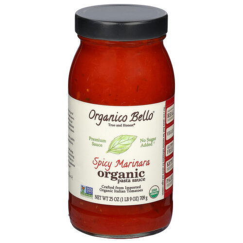 Organico Bello Pasta Sauce, Organic, Spicy Marinara