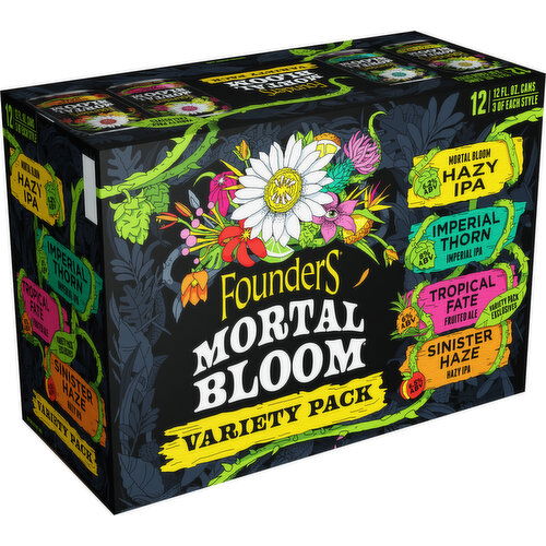 Founders Mortal Bloom Variety Pack - 12 Fluid Ounce