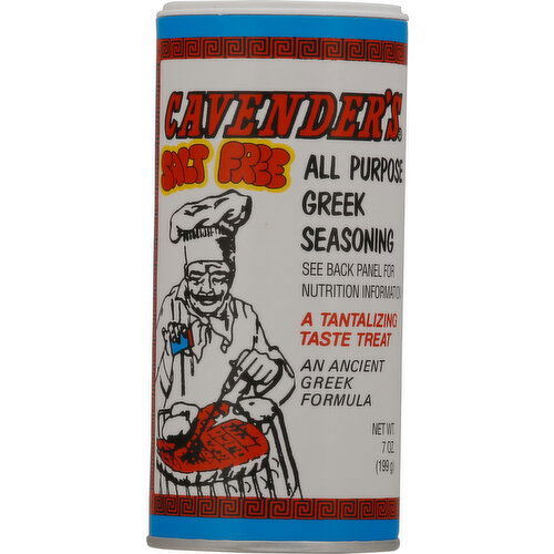 Cavenders Greek Seasoning, All Purpose, Salt Free - 7 Ounce