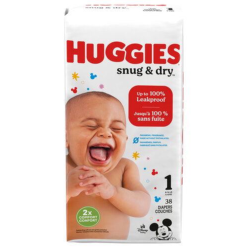 Huggies Diapers, Disney Baby, 1 (8-14 lb)