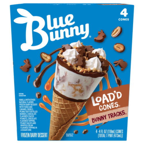 Blue Bunny Frozen Dairy Dessert, Bunny Tracks