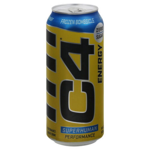 C4 Energy Drink, Performance, Zero Sugar, Frozen Bombsicle