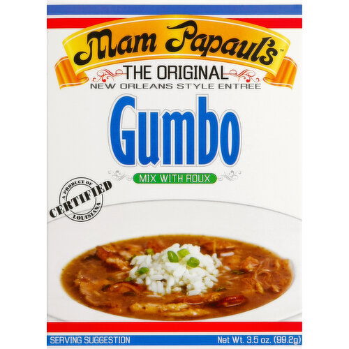 Mam Papauls Gumbo Mix, with Roux - 3.5 Ounce