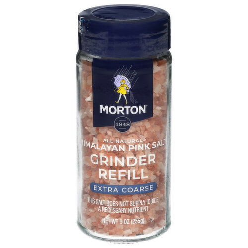 Morton All-Natural Grinder Refill Extra Coarse Himalayan Pink Salt - 9 Ounce