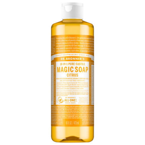 Dr. Bronner's Magic Soap, Pure-Castile,18-in-1, Citrus