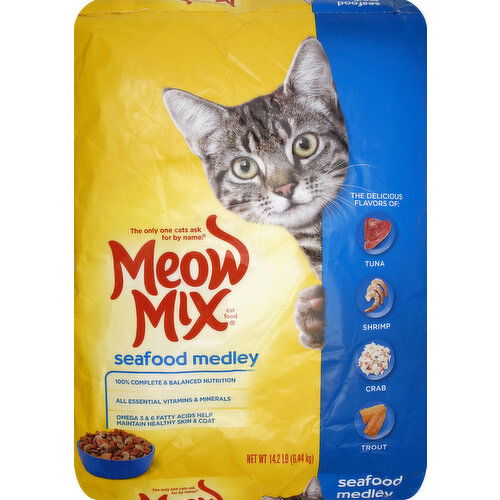 Meow Mix Cat Food, Seafood Medley