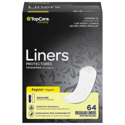 TopCare Liners, Regular, Unscented