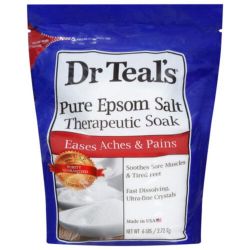 Dr Teal's Therapeutic Soak, Pure Epsom Salt, Eases Aches and Pains