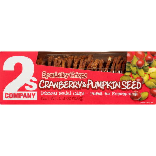 2s Company Specialty Crisps, Cranberry & Pumpkin Seed