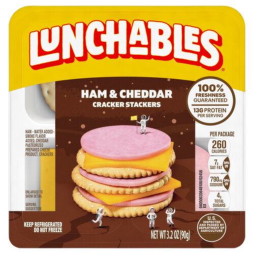 Lunchables Cracker Stackers, Ham & Cheddar