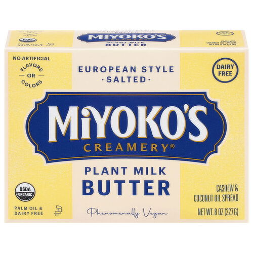 Miyoko's Creamery Plant Milk European Style Salted Butter - 8 Ounce