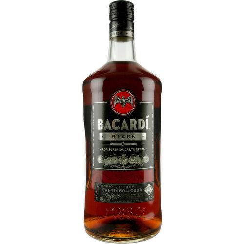 Bacardi Black Dark Rum, 1.75 L    