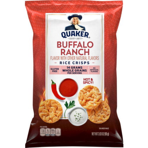 Quaker Rice Crisps, Buffalo Ranch, Hot & Spicy