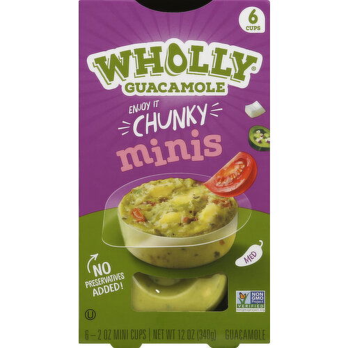 Wholly Guacamole Guacamole, Medium, Chunky, Minis