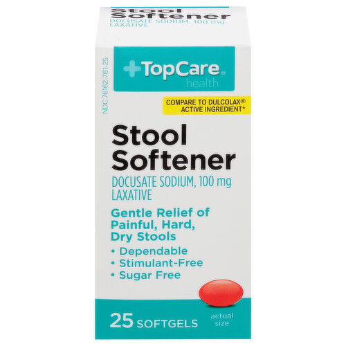 TopCare Stool Softener, 100 mg, Softgels