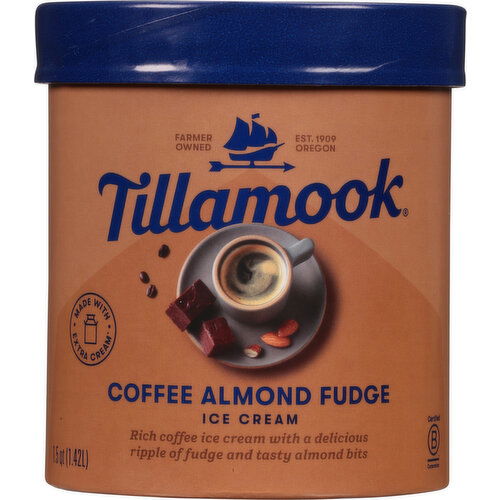 Tillamook Ice Cream, Coffee Almond Fudge