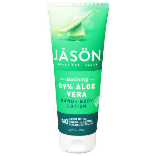 Jason Hand & Body Lotion, 89% Aloe Vera, Soothing