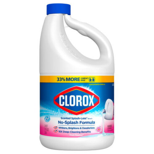 Clorox Bleach, Scented Splash-Less, Fresh Meadow