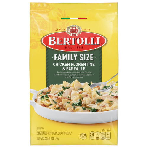 Bertolli Skillet Meals Family Size Chicken Florentine & Farfalle Frozen Meal