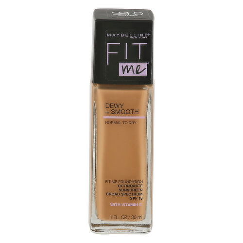 Fit me! Foundation, Dewy + Smooth, Broad Spectrum SPF 18, Sun Beige 310 - 1 Fluid Ounce