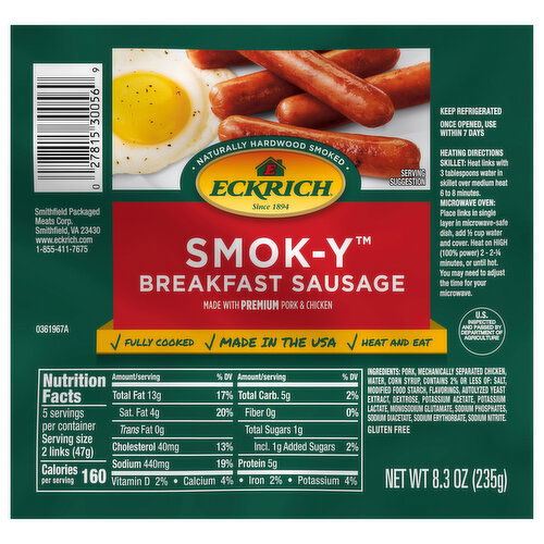 Eckrich Breakfast Sausage, Smoked