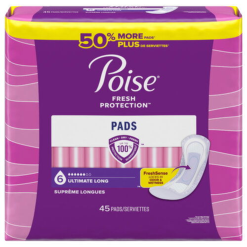 Poise Pads, Ultimate, Long