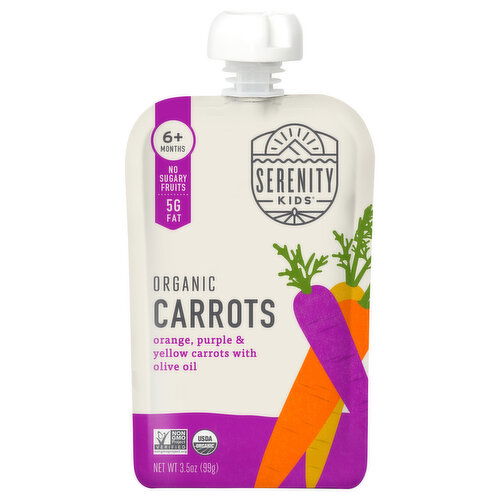 Serenity Kids Carrots, Organic, 6+ Months