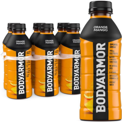 BODYARMOR Orange Mango Electrolyte Sports Drink - 20 Fluid Ounce
