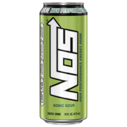 NOS Energy Drink, High Performance, Sonic Sour Image 1 of 3