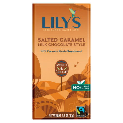 Lily's Milk Chocolate Style, Salted Caramel, 40% Cocoa - 2.8 Ounce