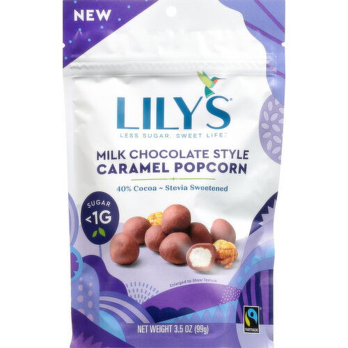 Lily's Caramel Popcorn, Milk Chocolate Style