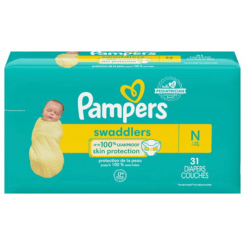 Pampers Diapers, N (Less than 10 lb), Jumbo Pack