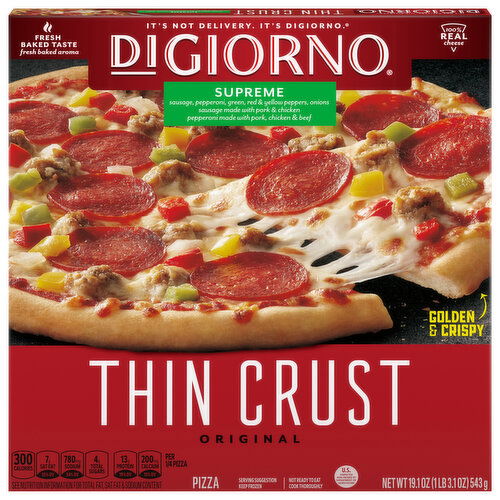 DiGiorno Pizza, Thin Crust, Supreme, Original