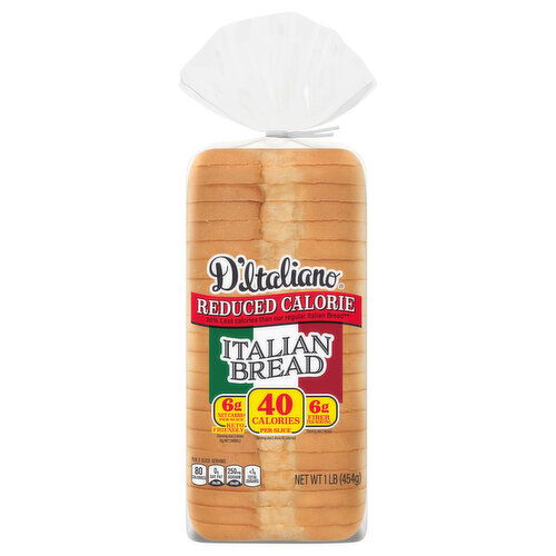 D'ltaliano Reduced Calorie Italian Bread - 1 Pound