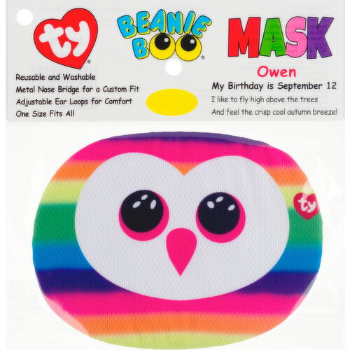 ty Beanie Boo Face Mask, Owen