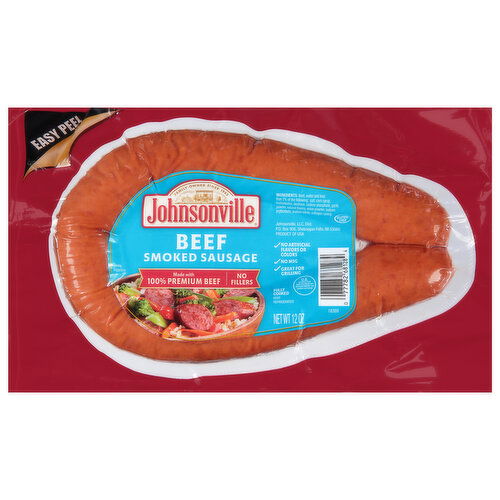 Johnsonville Sausage, Smoked, Beef