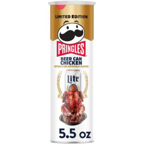 Pringles Potato Crisps Chips, Miller Lite Beer Can Chicken, Limited Edition - 5.5 Ounce
