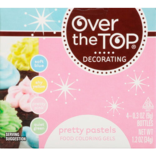 Over the Top Food Coloring Gels, Pretty Pastels Image 1 of 2
