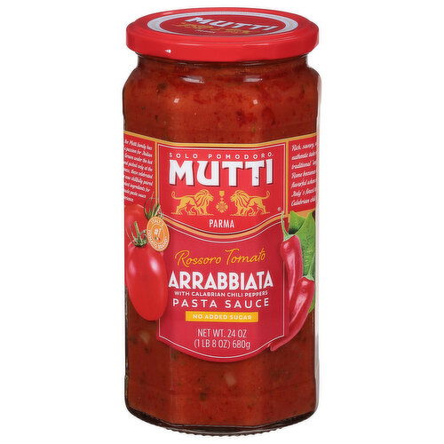 Mutti Pasta Sauce, Arrabbiata, Rossoro Tomato