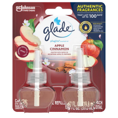 Glade Scented Oil Refills, Apple Cinnamon