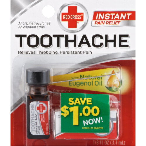 Red Cross Pain Relief, Instant, Toothache